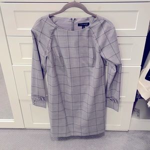 Banana Republic Shift Dress - Grey Windowpane